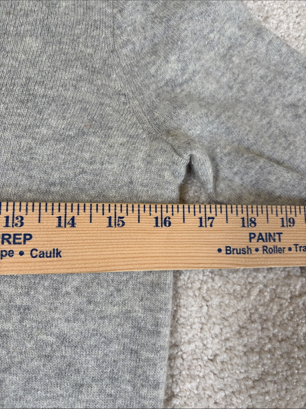 J crew Wool Rabbit Hair Blend Pear Gray Crewneck Sweater Embroidered Women’s XS - Picture 6 of 11